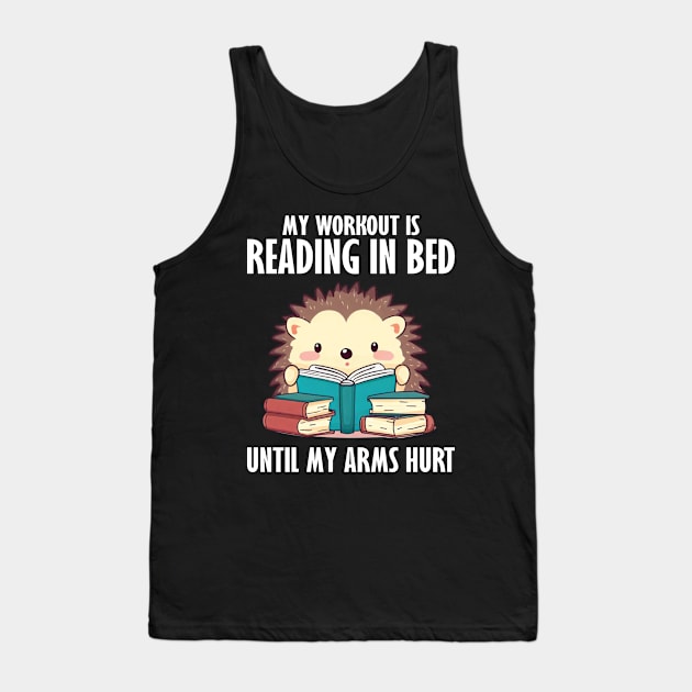 Hedgehog and reading lover shirt Tank Top by sudiptochy29